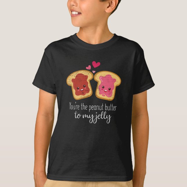 T-shirt Tu Es Le Beurre D'Arachide De Ma Jelly Cute Kawaii (Devant)