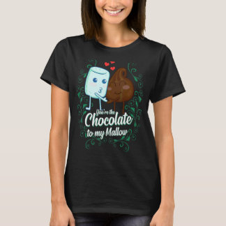 T-shirt Tu es le chocolat à mon couple de mallow
