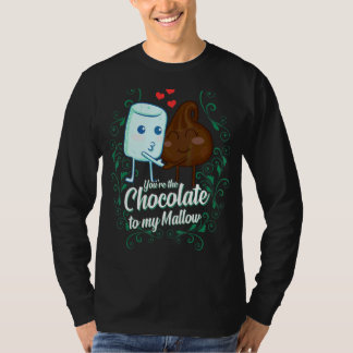 T-shirt Tu es le chocolat à mon couple de mallow