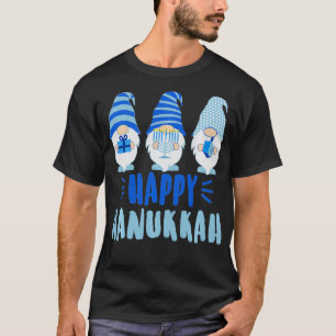 T-shirt Tu Happy Hanoukka 2022 Gnome Menorah Dreidel Costu