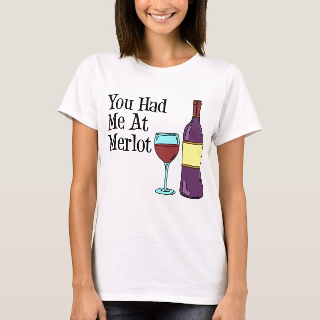 T-shirt Tu M'As Eu À Merlot (Devant)