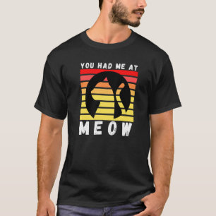 T-shirt Tu M'As Eu À Miaou Coucher De Soleil Vintage Chat