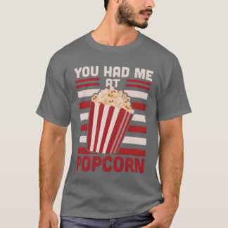 T-shirt Tu m'as eu au pop-corn rétro