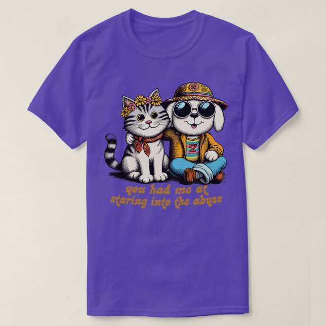 T-shirt Tu M'As Fait Marcher Dans L'Abîme (Design devant)