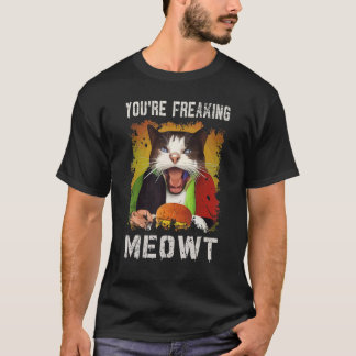 T-shirt Tu me fais flipper chat Chat Vintage chat effr