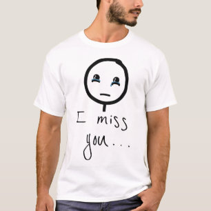 T-shirt Tu me manques Stickman sketch, Tears Cing Meme