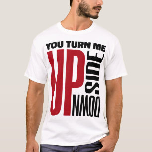 T-shirt Tu Me Tournes Vers Le Bas Rouge Noir Lettre D'Amou