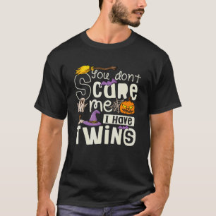 T-shirt Tu ne me fais pas peur J'ai deux filles Maman Chr