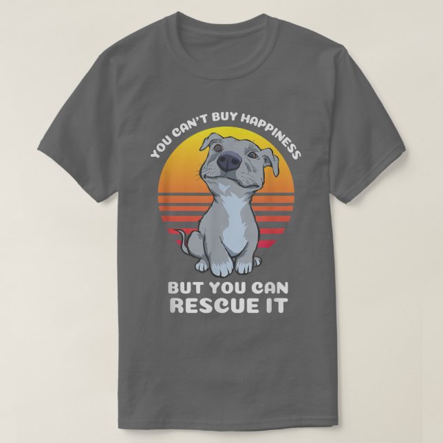 T-shirt tu ne peux pas acheter bonheur pitbull secourir ch (Design devant)
