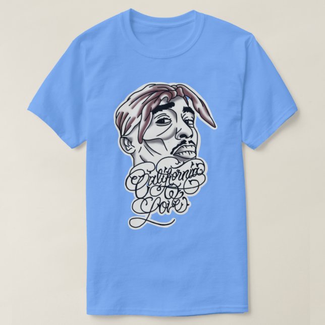 T-shirt tu pac gangster rap californie (Design devant)