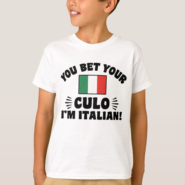 T-shirt Tu paries ton culo Je suis Italien (Devant)
