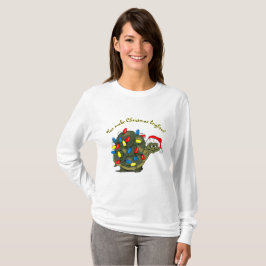 T-shirt Tu Rends Noël Plus Éclairé ! Tortue caricaturale