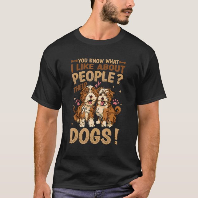 T-shirt Tu Sais Ce Que J'Aime Chez Les Gens Leur Chien (Devant)
