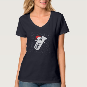 T-shirt Tuba avec Casquette Père Noël pour musiciens Seas