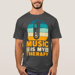 T-shirt Tuba Music Est Mon Thérapie Funny Music Lover Inst