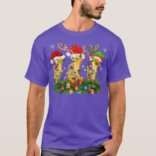 T-shirt Tuba Musique Amoureux Xmas Reindeer Santa Hat Tuba