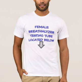 T-SHIRT TUBE À ESSAI FEMELLE DE BREATHALYZER