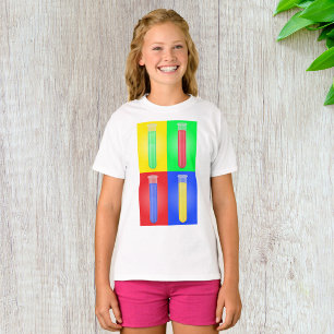 T-shirt Tubes à essai Pop Art Science Chimie Laboratoire