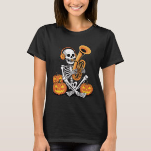 T-shirt Tubiste de squelette de Halloween Tuba
