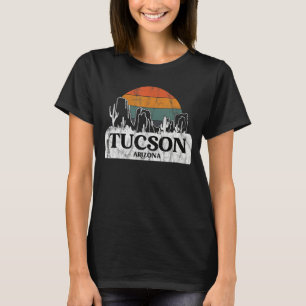T-shirt Tucson AZ Arizona coucher de soleil Vintage cactus
