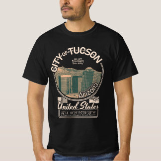 T-SHIRT TUCSON CITY ARIZONA - CENTRE-VILLE DE TUCSON CITYS