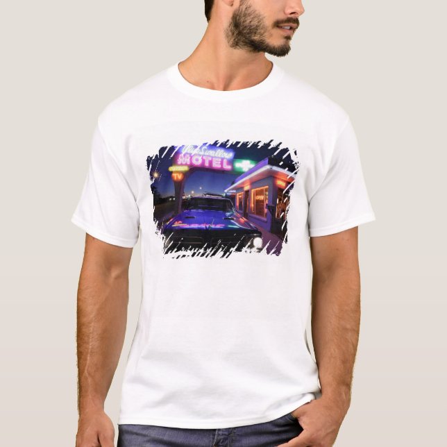 T-shirt Tucumcari, Nouveau Mexique, Etats-Unis. Itinéraire (Devant)