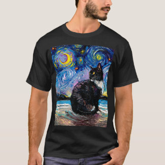 T-shirt Tuedo Chat sur la plage Stress Night Impressionnis