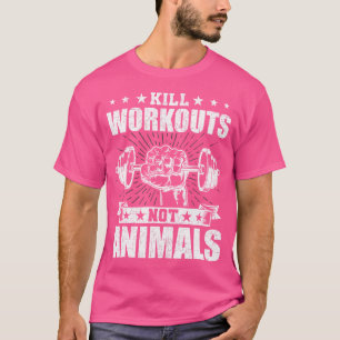 T-shirt Tuer les exercices et non les animaux Vegan Bodybu