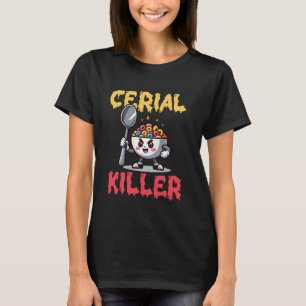 T-shirt Tueur de céréales Cuillère Bol Dessin Animé Amusan