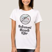 Tueur professionnel de moustiques blanc amusant