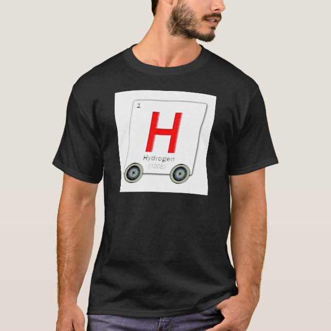 T-shirt Tuile H. en formule hydrogène avec roues dessus. H (Devant)