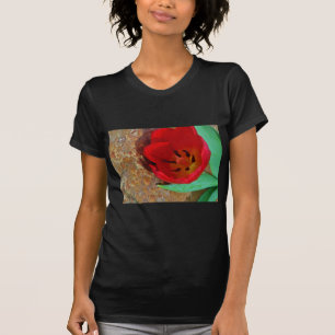 T-shirt Tulipe jaune printemps et rouge