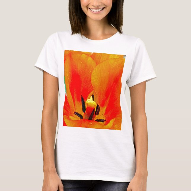 T-shirt Tulipe orange (Devant)