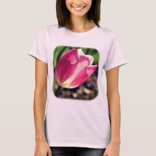 T-shirt Tulipe rose soleil nature florale