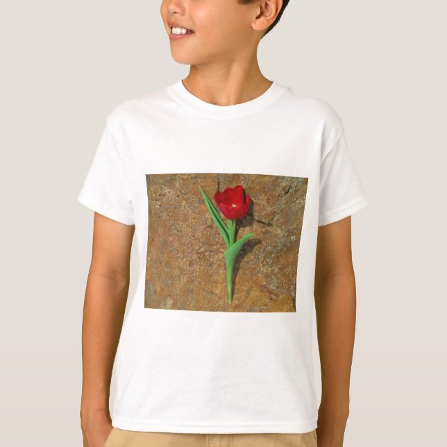 T-shirt Tulipe rouge et jaune (Devant)