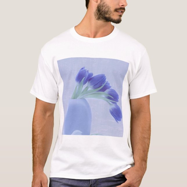 T-shirt Tulipes bleues encore vie (Devant)