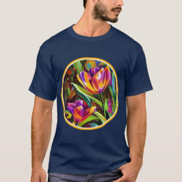 T-shirt Tulipes dans le cercle