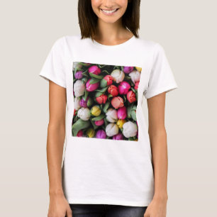 T-shirt Tulipes Fleurs colorées Printemps de Pâques