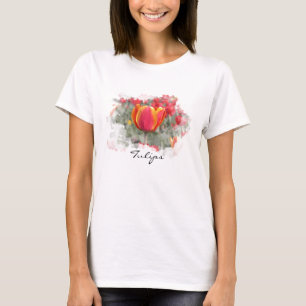 T-shirt Tulipes rouges et jaunes