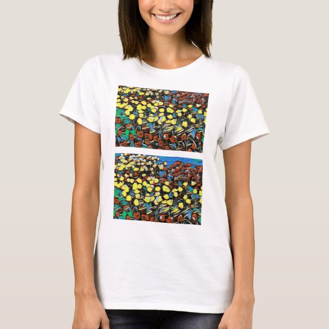 T-shirt Tulipes Top-Dreaming Effet (Devant)
