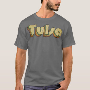 T-shirt Tulsa Vintage Rainbow Typographie Style les années