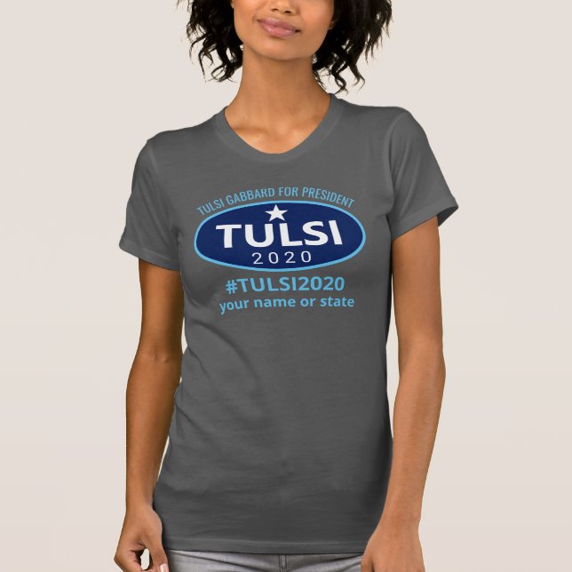 T-shirt Tulsi Gabbard 2020 pour le président (Devant)