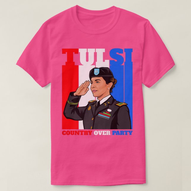 T-shirt Tulsi Gabbard Pour Président 2024 Patriot-Démocrat (Design devant)