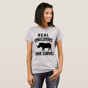 T-shirt Tumblr Les vraies licornes ont des courbes