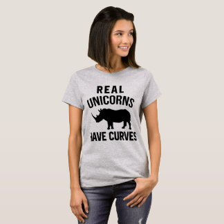 T-shirt Tumblr Les vraies licornes ont des courbes