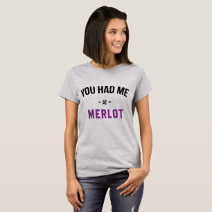 T-Shirt Tumblr Vous M'Avez Eu À Merlot