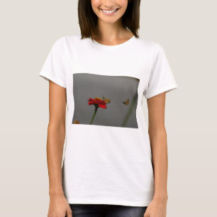 T-shirt Tumeaux et Zinnia rouge