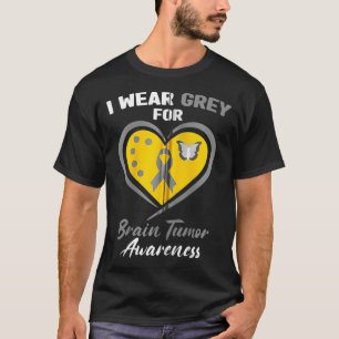 T-shirt Tumeur cérébrale Je porte le gris pour les boursie