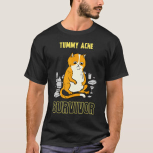 T-shirt Tummy Ache Survivor Penser Chat