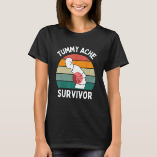 T-shirt Tummy Ache Survivor Vintage Stomachache IBS Humor